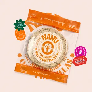 Multiseed Oat Tortilla - 5 PACK -  High Fiber - GF - Vegan - Clean Ingredients - Oat Flour - Preservative Free