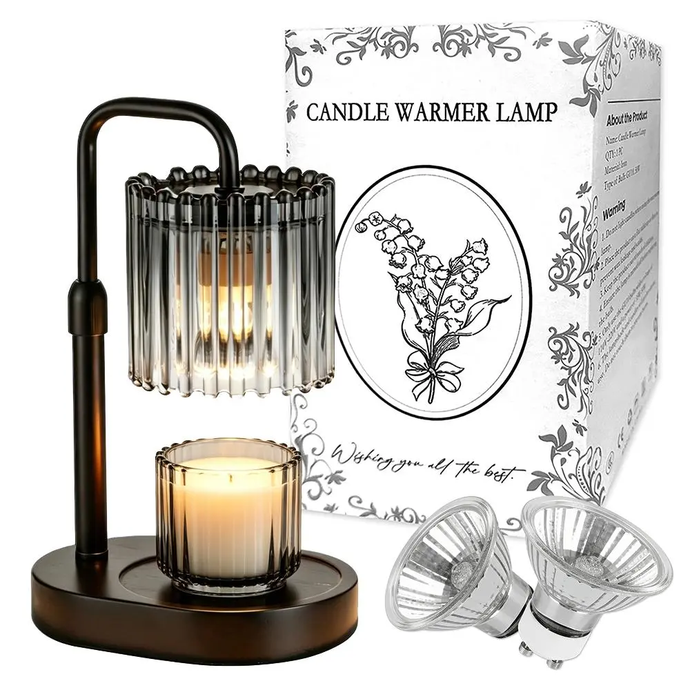 Electric Fragrance Melt Lamp, Lily of the Valley Decor Light, Height Adjust Timing Control, Includes 2 Bulbs Inside, Flameless Safe Scent Light for Dorm Living Room Aesthetic