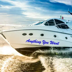 VulgrCo Boat Custom Name Decal, Personalized Boat Name Decals, Fade Resistant Marine Stickers and Decals, Weatherproof Boat Lettering with Customizable Color, Fonts, and Sizes - Made in USA