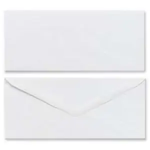Plain Envelopes, Gummed, No 6.75, 100-BX, White