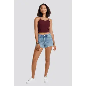 Ribbed Knit Cami Crop Top