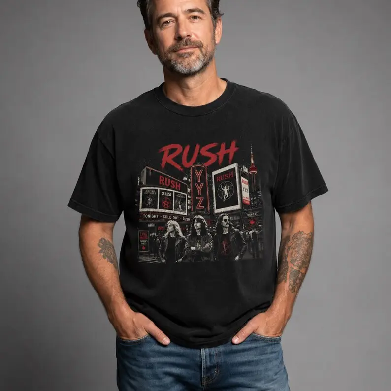 Vintage Rush YYZ 2112 Tee, Rush Fifty Something Tour 2026 Shirt, Classic Rock Concert Fan Gift