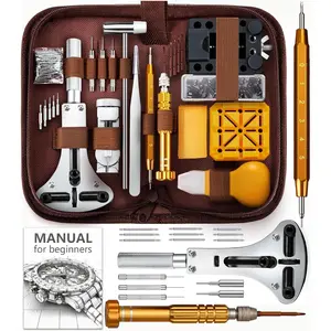 Beginners Watch Repair Kit: 149 count Watch Tools with Manual for Link Removal and  Replacement - 108 Spring Bars for Strap Adjustment,  for DIY Enthusiasts