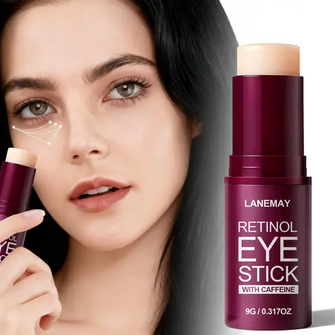 0.317 oz Retinol Eye Cream Stick, Firming Eye Cream, with Peptides, Caffeine, Avocado & Natural Oils Complex, Eye Care Formula Hydrates, Firms & Brightens the Eye Area, Travel-Friendly Eye Treatment that Helps Reduce Eye Bags Under Eye Balm Stick