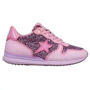 Vintage Havana Womens Splendid Glitter Lace Up Sneakers Shoes Casual - Purple