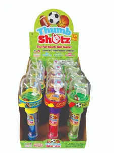 Thumb Shotz 12 Count Game With Lollipop, 3 Flavored Lollipops -  Blue Raspberry, Sweet Watermelon, Wild Strawberry