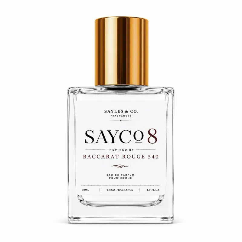 Sayles & Co. Sayco 8 Unisex Amber-Sweet Musk Eau De Parfum, 30ML, Floral-Sweet Oriental-Floral Scent with Jasmine & Saffron Notes, Long-Lasting Designer-Inspired Fragrance