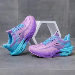 Men's & Women's Full-Palm Carbon Plate Running Shoes - Lightweight, Rebound, Breathable, Stable, Sporty Jogging Shoes, Breathable Running Sneakers