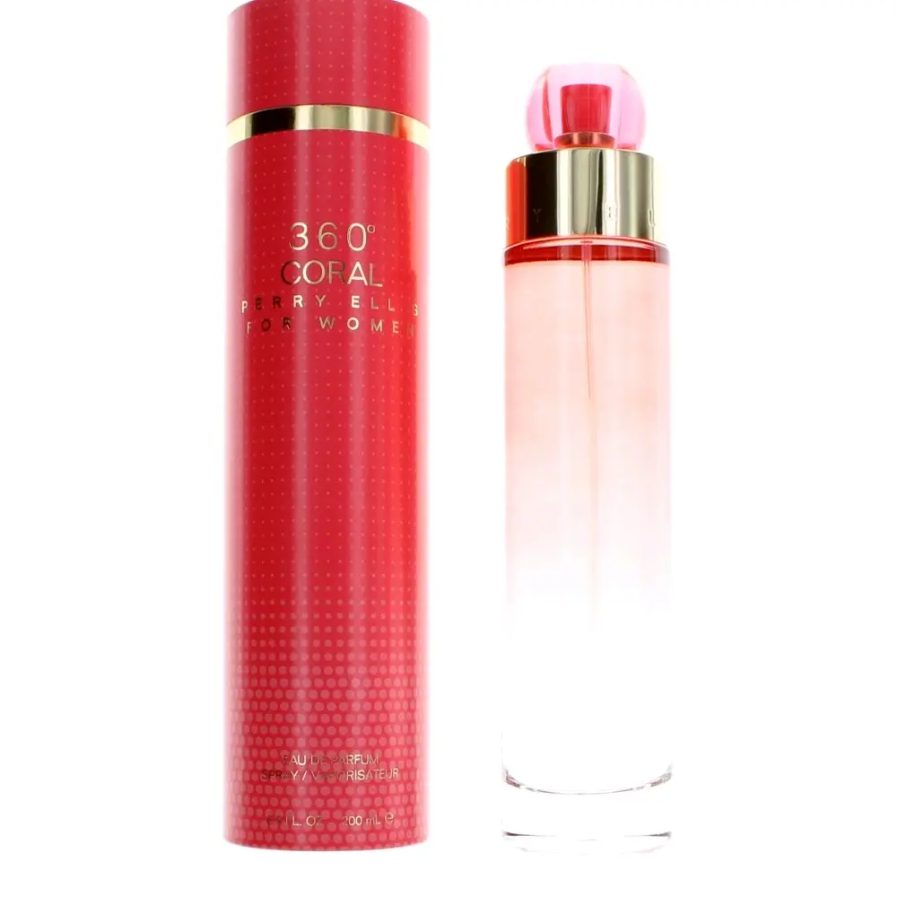 Perry Ellis 360 Coral Women's Eau de Toilette Spray, 6.8 oz Liquid Spraying Women's Fragrance, Playful, Flirty & Feminine, Subtle Sensuality, Jasmine Blend & Citrus Notes