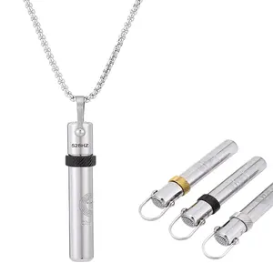 528 Hz Singing Bowl Stress-Relief Necklace for Women & Men Rotating Meditation Pendant with Flute-Like Music for Anxiety Relief and Mindfulness Practice