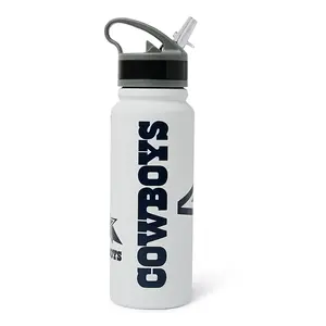 Dallas Cowboys Hype 25-Ounce Stainless Steel Flip-Top NFL Water Bottle