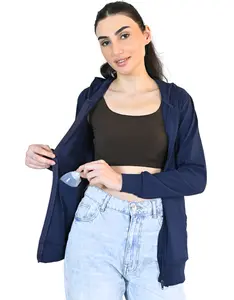 Inspired Comforts Mastectomy Recovery Hoodie with Drain Pockets Fitted Long Sleeve Winter Casual Cotton Blend Zipper Closure Secure Storage