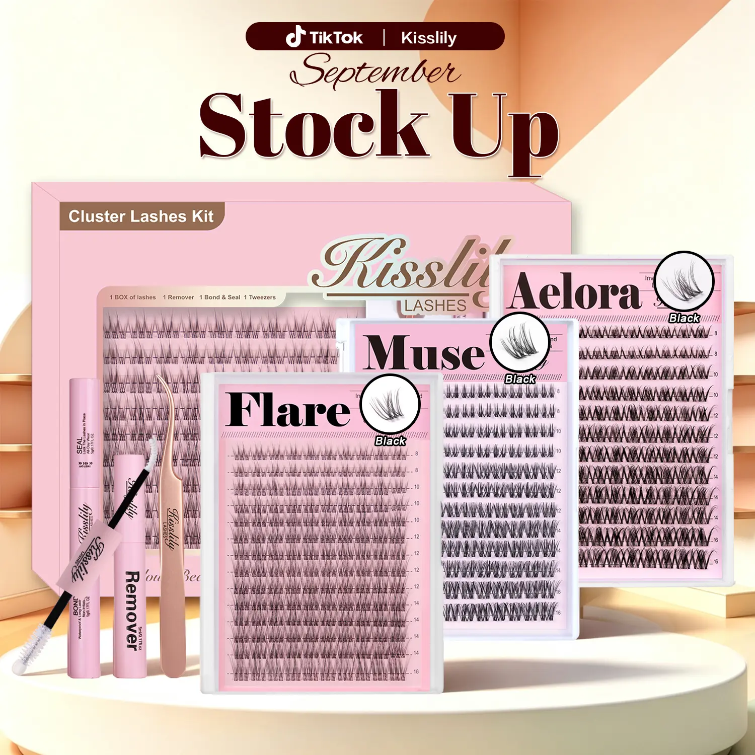 Flare | Kisslily Clean Girl Lash Clusters Kim & Kylie D curl C Curl | Spider Lash | Volume Boosting | Waterproof | Long-Lasting | DIY Extensions Soft | Easy DIY At Home | Ultra Thin Band |Beginner Makeup Lashes #tiktokshopstockup
