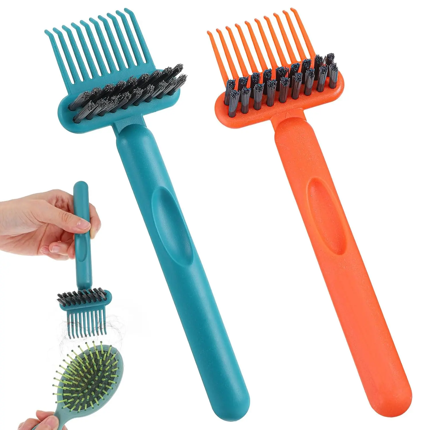 2-piece set of 2-in-1 hair comb cleaner and disassembly tool, effectively cleans hair combs, suitable for both men and women, for home, travel, and salon use, removes hair dust: Beauty and personal care