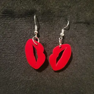Red Lip Earrings