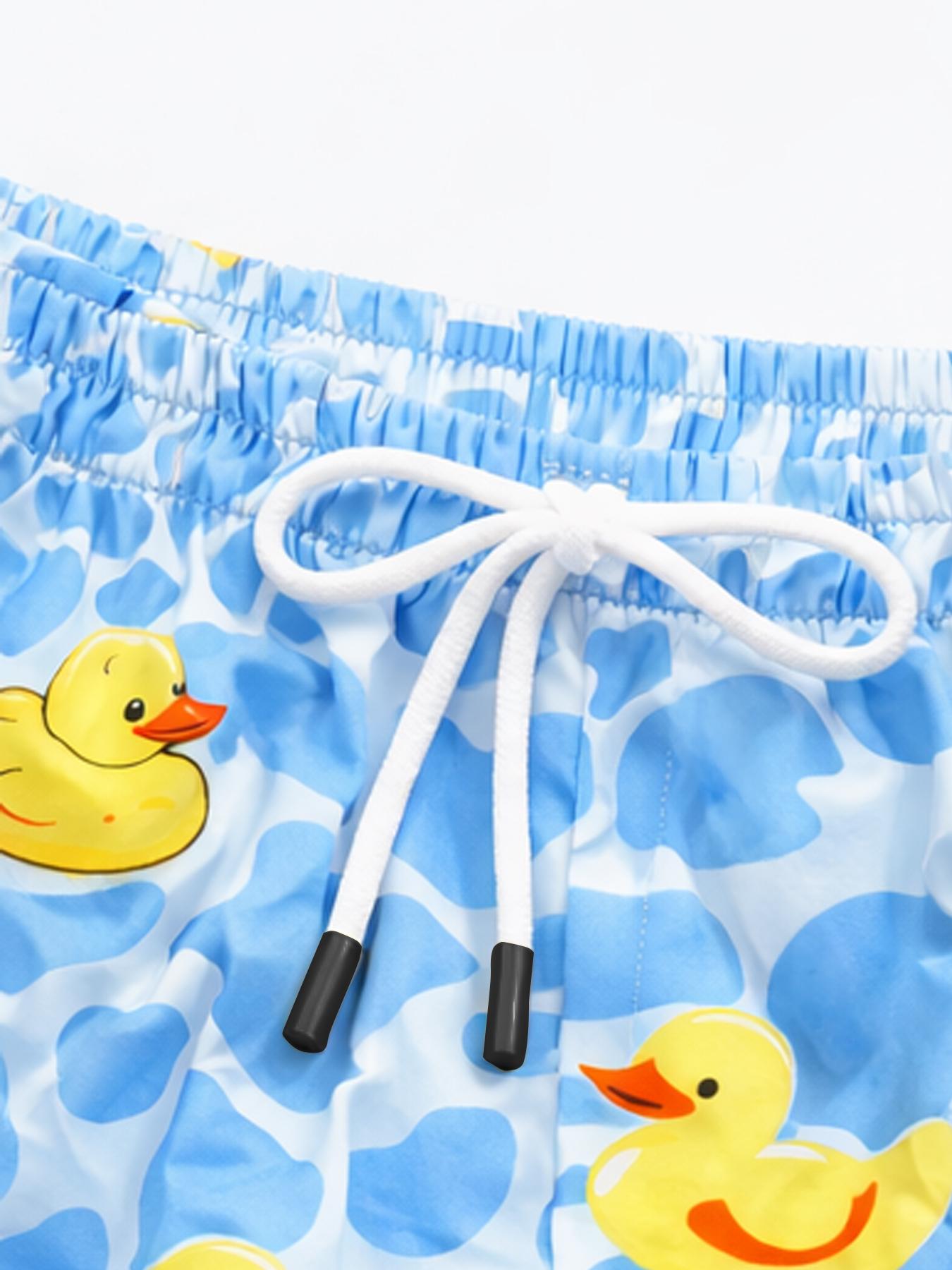 Swim Shorts for Men Funny Duck Print Drawstring Beach Trunks Cartoon Bathing Suit Novelty Board Shorts Mid Length Pool Party Vacation Beachwear Playful Resort Swimwear Casual Holiday Outfit Swim Shorts for Men Funny Duck Print Drawstring Beach Trunks Cartoon Bathing Suit Novelty Board Shorts Mid Length Pool Party Vacation Beachwear Playful Resort Swimwear Casual Holiday Outfit