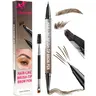 iMethod Original 4D Brush Tip Waterproof 2-in-1 Dual-Ended Cosmetic Eyebrow Pen - Thickener, 3D Shaping, Microblending, Hair Growth Mimicry, Long-Lasting Hold, Natural Makeup Pencils (02# Dark Brown, 06# Grey) for Adults