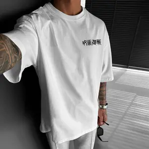 Jujutsu Kaisen Unisex Summer outfits men streetwear 80s 90s graphic tees cotton Anime funny tshirt men gifts Prints Crewneck White Breathable Fabric Menswear Top Casual Tropical