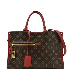Pre-owned Louis Vuitton Monogram Canvas Tote Bags Popincourt Tote Bag Red