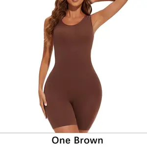 POKARLA Seamless Sexy Bodysuit Shapewear - Full Coverage Thigh Slimming Jumpsuit with Wide Shoulders for Ultimate Body Shaping and Comfort