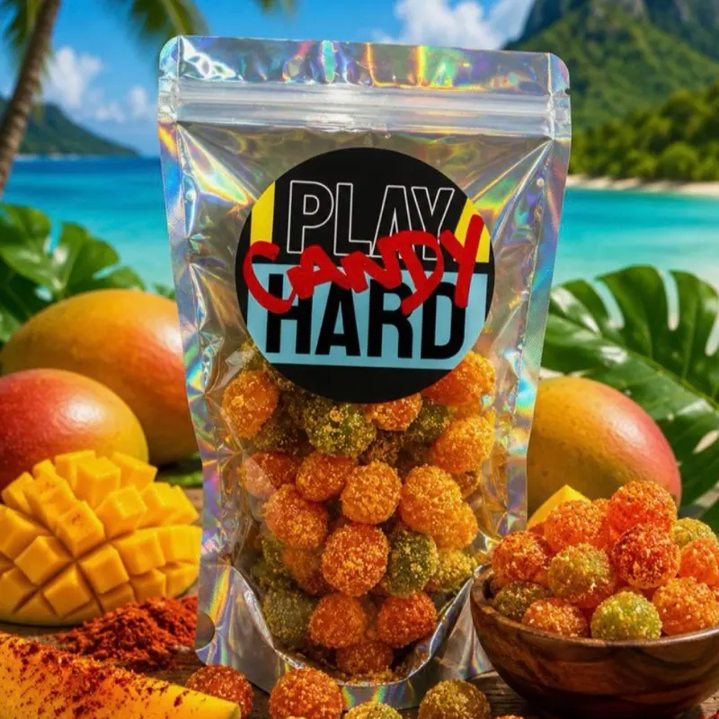 Play Hard “SPICY” Mango Gusherz - Tangy Fruit Candy Snack Play Hard “SPICY” Mango Gusherz - Tangy Fruit Candy Snack