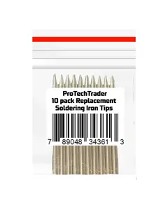 10 Pack Replacement Soldering Iron Tip - 3.7mm Diameter 58mm Length Soldering Pencil, Fine Point 60 Degree Conical Tips for Electronic Prototype Irons