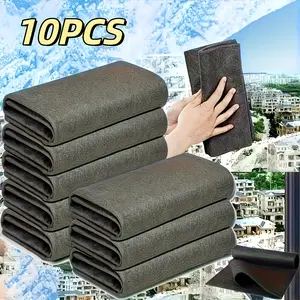 10 Counts Thickened Magic Cleaning Cloth, Microfiber Streak Free Cloth, Reuseable Magic Fiber Towels Rags, Cleaning cloths with multipurpose use, miracle cloths for glass, kitchen and vehicle windows.