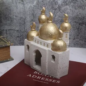 Resin Castle Ornament, Festival Decorations, Indoor Decoration Accessories, Soft Sculpture Display Piece, Perfect for Home & Office, Home Decor Statue