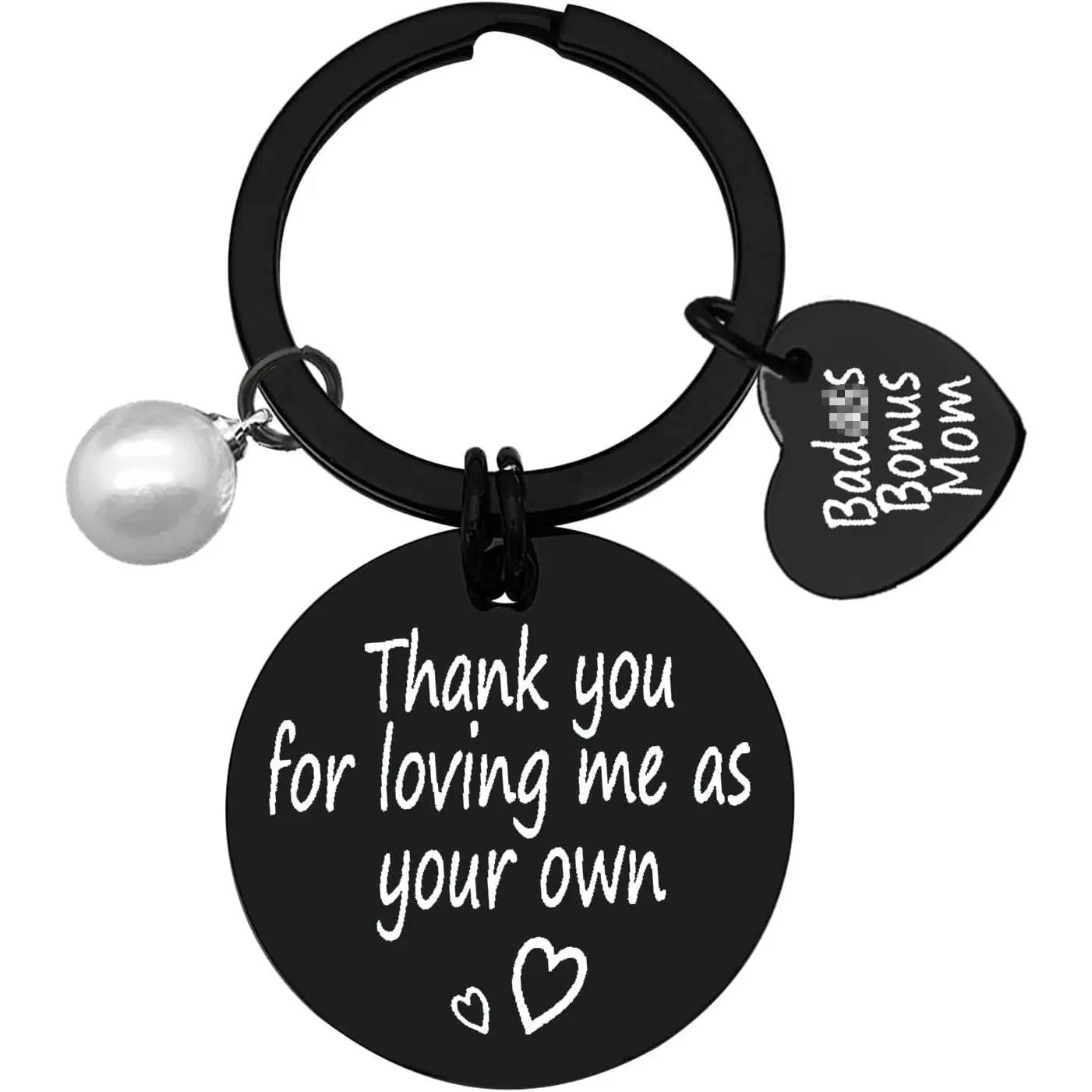 Christmas Keychain Step Mother Stepmom Keychain Appreciation Jewelry for Stepmother Bonus Mom Jewelry Mother in Law Gift Thanksgiving Birthday Mothers Day Gift from Step Daughter Son Adoption