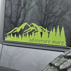Adventure More Mountains and Trees Vinyl Decal Sticker