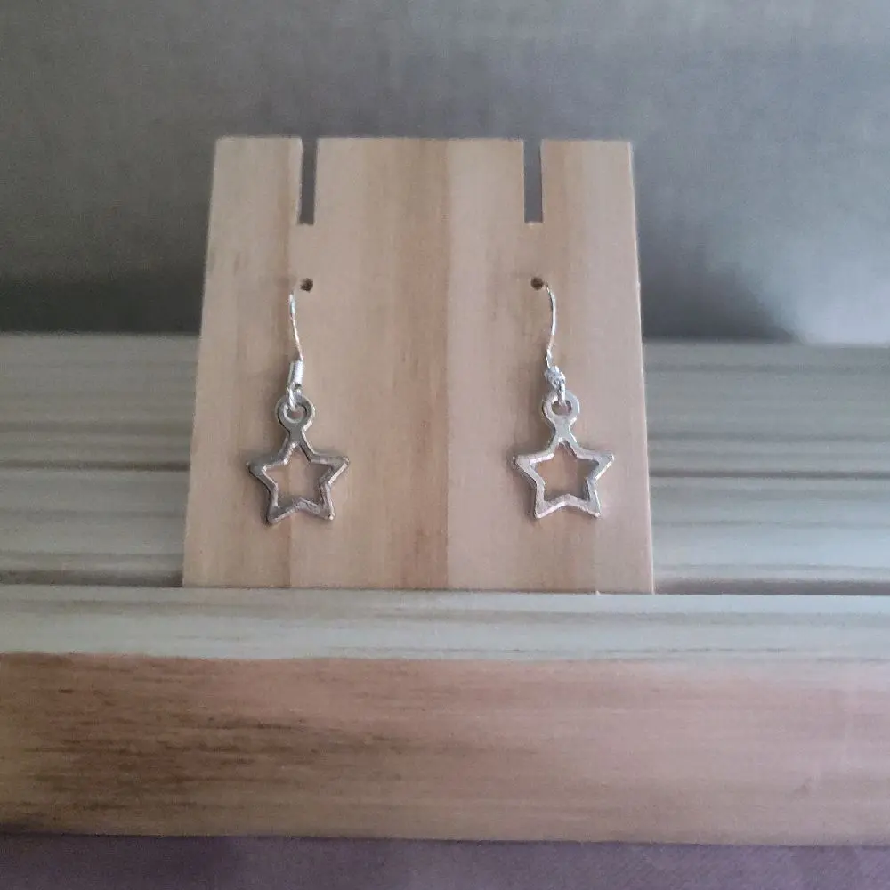 Small Star Costume Earrings with Sterling Silver Plated Hooks - Dainty Hypoallergenic Jewelry for Sensitive Little Ears (Clearance), Little Earrings, Xs, Hypoallergenic For Sensitive Ears, Small And Dainty, Discontinued Item On Clearance, Children, Star E