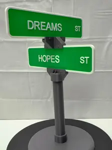 FA/FO Street Sign Desk Decor - Motivational Mini Street Sign with Bold Lettering & Eye-Catching Design for Desk Dorm or Office
