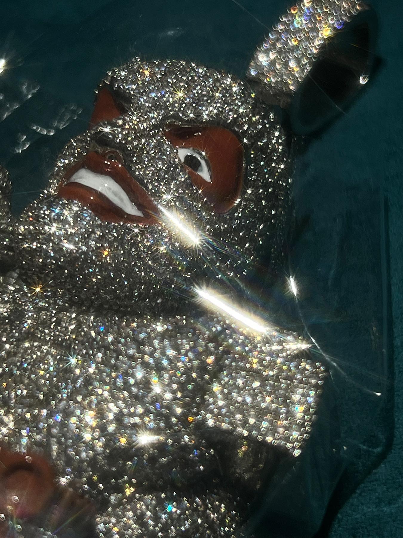 Diamond Hip Hop Pendant Exquisite Jewelry Ice Feeling Luxury Diamond Thief Beauty Man Faced with Iced Outer Pendant Hip Hop Pendant Completely Iced Rap Singer Charm, Gift for Boyfriend, Personalized Customized Pendant