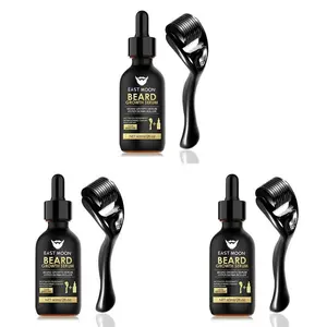 Beard Growth Serum&Beard Massage Derma Roller,Beard Care Nutritional Oil, Making Beards Thicker and More Shiny, Men's Daily Beard Care Products and Tools, Christmas gift new year gift  Jojoba Kit Argan