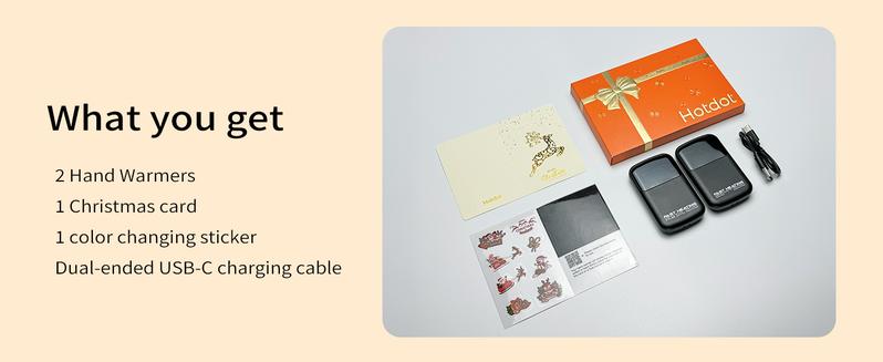 Hand Warmer Rechargeable 2 Pack, 4 Heat Settings, Portable hand warmer, Light Sleek Design, Winter Gift for Hot Spots - Heater