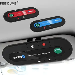 Bluetooth Speaker Handsfree Car Kit Sun Visor Clip Wireless Audio Receiver Speakerphone Wireless Stereo MP3 Music Player Retro TV Shape Phone Screen Amplifier morning blues Smart Voice Assistant Headset with ENC