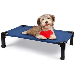Niubya Cooling Elevated Dog Bed, Raised Dog Bed with Washable Breathable Mesh and Metal Frame, Portable Dog Cot Bed with No-Slip Feet for Outdoor and Indoor Use NIUHEE Puppy