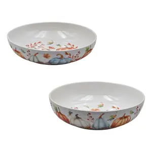 Temp-tations Thanks & Giving 3-qt and 4-qt Shallow Bowl Set