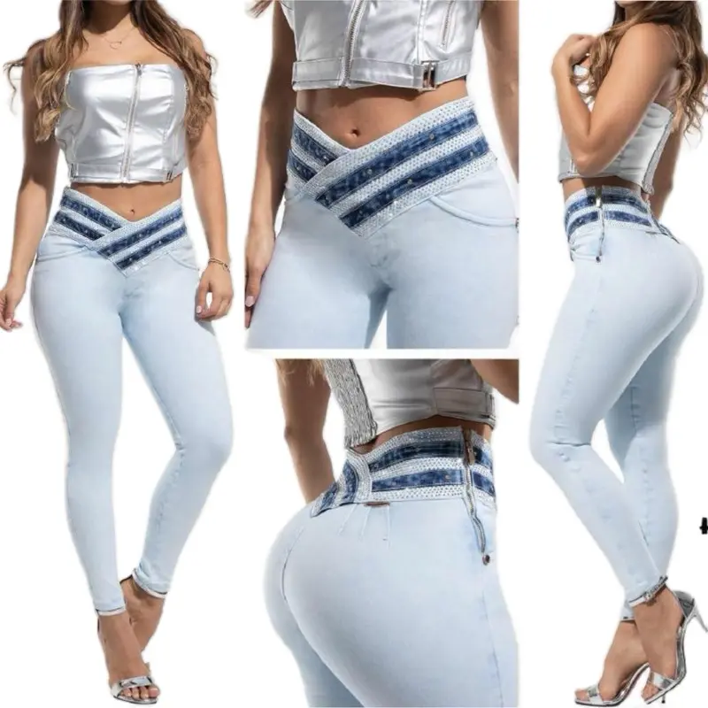Women's Buttlifting Colombian Denim Jeans W90-694 - Stretch, Comfortable Everyday Bottom with Perfect Fit