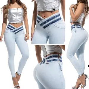 W90-694 Buttlifting Colombian Jeans High-quality Colombian jeans with stretch