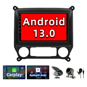 Binize Android 13 2+64G Car Radio Replacement Compatible with Chevy Silverado & GMC Sierra 2014-2018, 10" Touch Screen, Wireless CarPlay& Android Auto, WiFi, GPS, Bluetooth, FM, 1080P Backup Camera, SWC