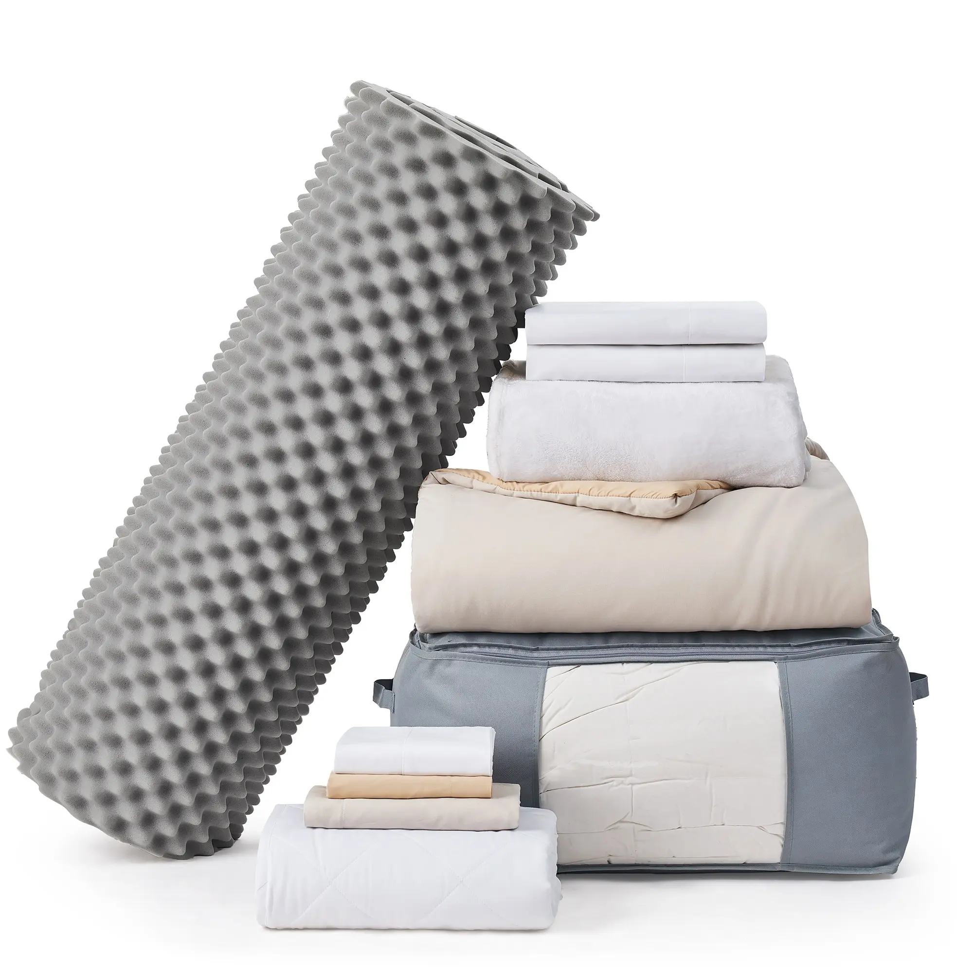 Basic Necessities - Twin XL College Bedding Package - Oat Milk/Marzipan Color Set