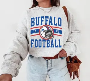 Vintage Buffalo Football Crewneck Buffalo Bill Sweatshirt Bill Sweatshirt Bills Football Buffalo New York Buffalo Fan Gift