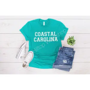 Coastal Carolina CCU School Spirit T-Shirt in Teal- College Game day Shirt - Teal CCU Shirt - Bella Canvas Shirt