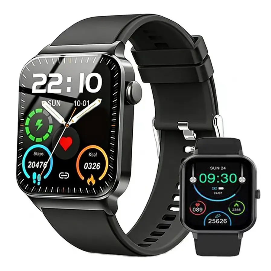 [summerwins]Ntaanoo T30 Smart Watch 1.69'' HD Touch Screen Fitness Tracker for Women & Men Heart Rate & Blood Oxygen Monitor Sleep Tracker IP68 Waterproof Magnetic Charging Compatible with Android & iOS Stylish Gift Watch - Monitoring, Wearable summerwins
