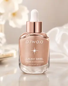 O.T.W.O 3D Gloss Glitter Liquid Highlighter – 4 Shades Pearl Sunlight Rose Champagne, Long-Lasting Waterproof, Vegan Cruelty-Free