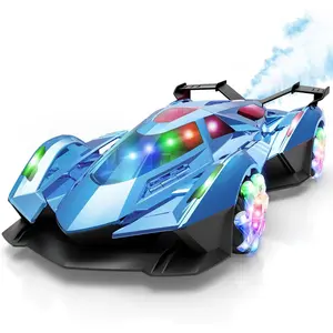 Lamb te Control Car for Boys 4-7 8-12 Drift Rc Cars with 360° Rotation, Spray, Music & Lights 1:12 Rechargeable Rc Car Toys 10-12km/h Sport Race Toy Cars Gifts for Kids (Blue)
