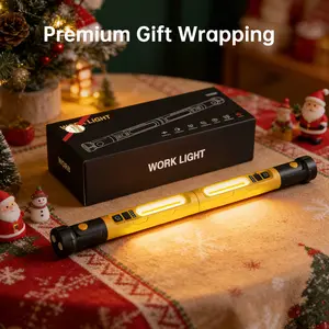 2-in-1 mechanical work light, 3000 lumens magnetic work light, rechargeable LED work light strip, portable wireless hood-under work light strip with hook, foldable design, suitable for maintenance workshops and emergency lighting