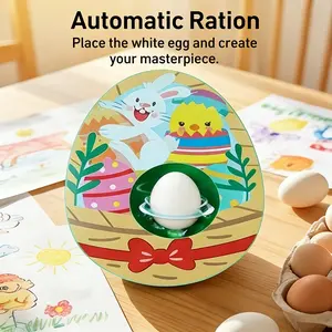 Easter Egg Spinner Decorating Kit with 8 Non-Toxic Eggs & 8 Markers for Kids Craft Activities Fun Holiday Coloring Set for Easter Halloween Christmas Birthday Gifts Decorations Basket