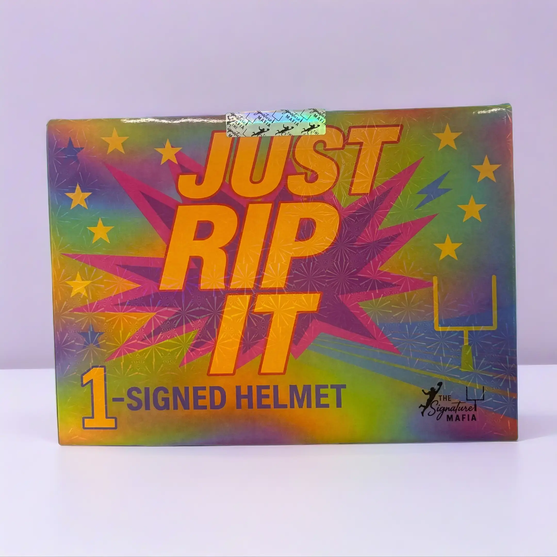 (1) Just Rip It Signed Authenticated Football Helmet (1) Just Rip It Signed Authenticated Football Helmet